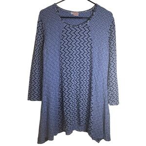 Tianello Steve Barraza Asymmetrical Hem Aston Tunic Shirt Lagenlook Artsy Folk L